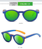Wood Sunglasses Children Polarized Sun glasses Round Frame Girls Boys