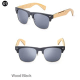 Retro  Bamboo Wood Sunglasses Women Gold Mirror Sun Glasses Shades lunette oculo