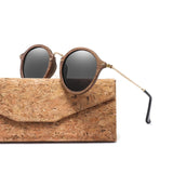 Ultralight Women  Polarized Sunglasses Wooden Round Frame