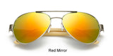 Vintage Pilot Wood Sunglasses  Women