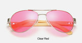 Vintage Pilot Wood Sunglasses  Women