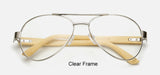 Vintage Pilot Wood Sunglasses  Women