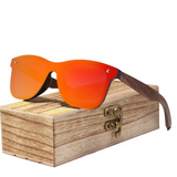 New Design Sunglasses Polarized Walnut Wood Mirror Lens Sun Glasses Women
