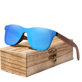 New Design Sunglasses Polarized Walnut Wood Mirror Lens Sun Glasses Women