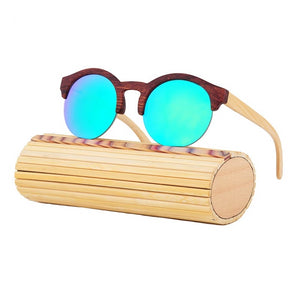 Bamboo Sunglasses Women Luxury Vintage Retro Wood Sun Glasses