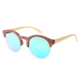 Bamboo Sunglasses Women Luxury Vintage Retro Wood Sun Glasses