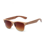 Fashion Wood sunglasses for women Auti-UV semi rimless Sun Glasses Eyewear half frame