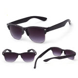 Fashion Wood sunglasses for women Auti-UV semi rimless Sun Glasses Eyewear half frame