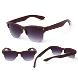 Fashion Wood sunglasses for women Auti-UV semi rimless Sun Glasses Eyewear half frame