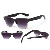 Fashion Wood sunglasses for women Auti-UV semi rimless Sun Glasses Eyewear half frame