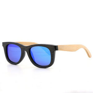 kids Black Frame Sunglasses Children for Girls Boys Polarized glasses Brands Oculos de sol Infantil Wood Glasses Box Eyewear