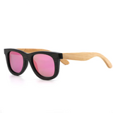 kids Black Frame Sunglasses Children for Girls Boys Polarized glasses Brands Oculos de sol Infantil Wood Glasses Box Eyewear